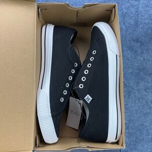 Hurley Chloe Womens 8.5 Black Canvas Slip On Sneakers Low Top Shoes 1676560